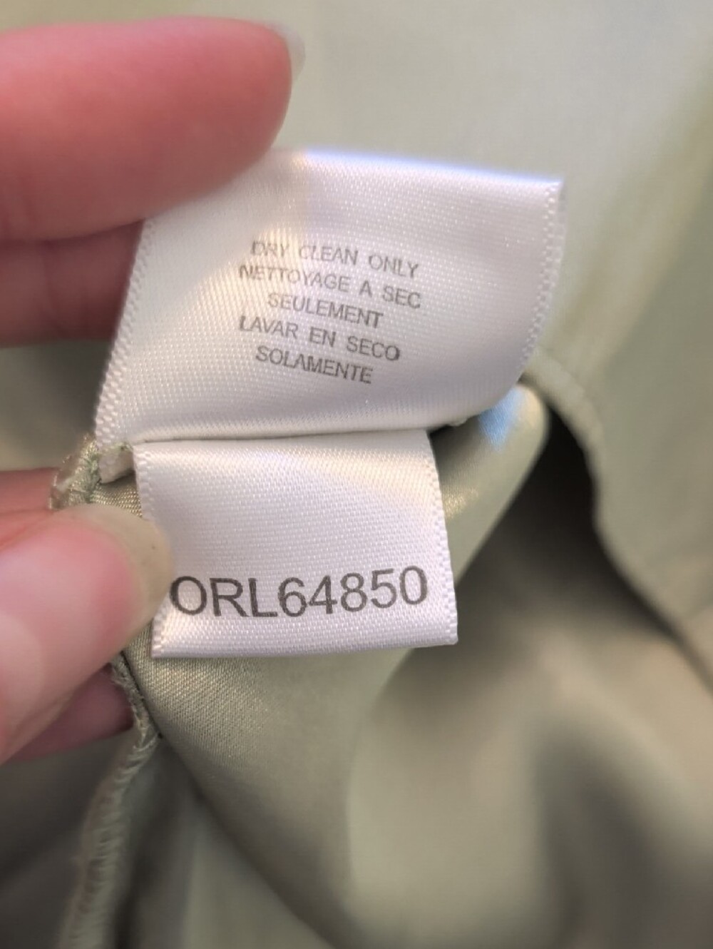 BCBGMaxAzria Light Green Floral Chemise with Brown Hem and Cream Straps - Picture 8 of 9